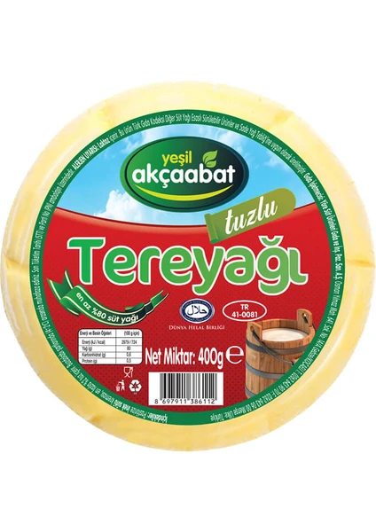 Yeşil Akçaabat Trabzon Tereyağı Tuzlu 2 x 400 gr