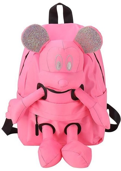 Kolej Öğrencisi Trendy Flash Elmas Mickey Bebek Okul Çantası (Yurt Dışından)
