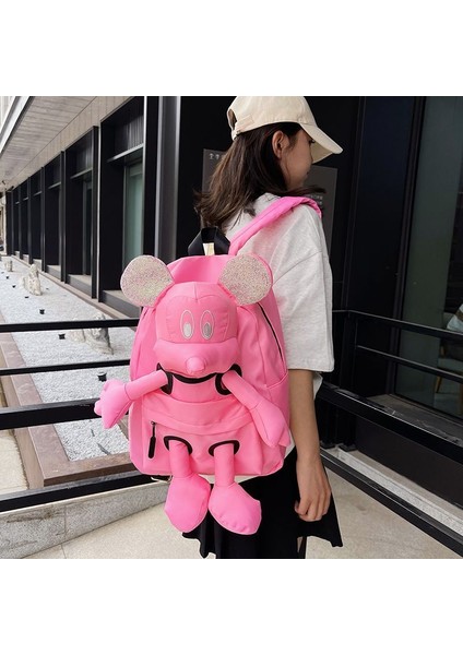 Kolej Öğrencisi Trendy Flash Elmas Mickey Bebek Okul Çantası (Yurt Dışından)