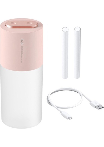 Hava Nemlendiricileri W/gece Işık Alkol Püskürtücü Masa Masası Çift Sprey 400ML USB Şarj Edilebilir Pembe (Yurt Dışından)