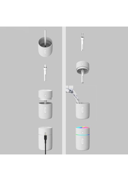 Elektrik Hava Difüzör Aroma Yağ Nemlendiricisi Gece Rahatlayın USB Beyaz (Yurt Dışından) indirimleri