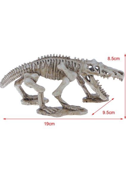 Reçine Dinozor Süsleri Sürüngen Amfibiler Terrarium Vivarium Habarium Akvaryum Peyzajı Dekorasyonu, Gizekler Yerleri (Yurt Dışından) indirimleri