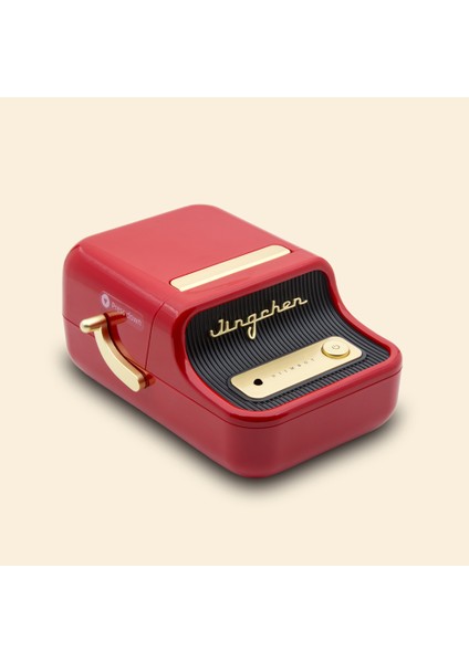B21 Etiket Makinesi Kablosuz Taşınabilir Bluetooth - USB Şarjlı Kırmızı (Türkiye Garantili)