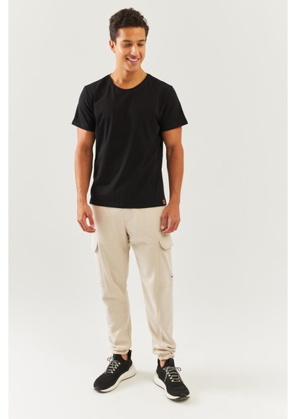 Siyah Oversize RahatPamuklu Penye Bisiklet Yaka Kısa Kol Basic T-Shirt Classic Collection modelleri
