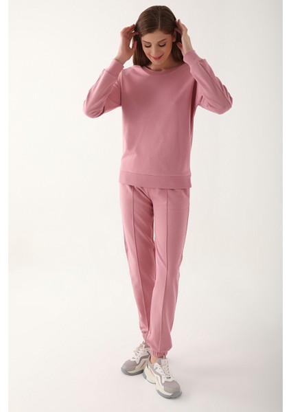 Stylish Pembe Kadın Eşofman Takımı