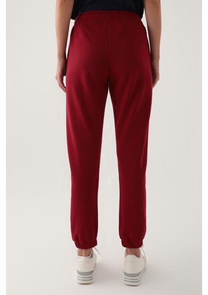 Bordo Kadın Eşofman Altı fırsatları