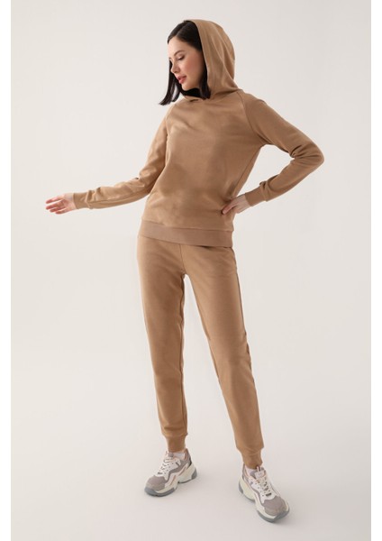 Stylish Açık Kahverengi Kadın Eşofman Takımı
