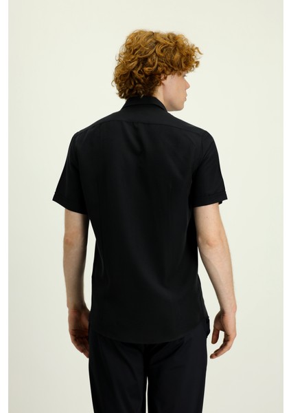 Techno-Line Kısa Kol Slim Fit Gömlek modelleri