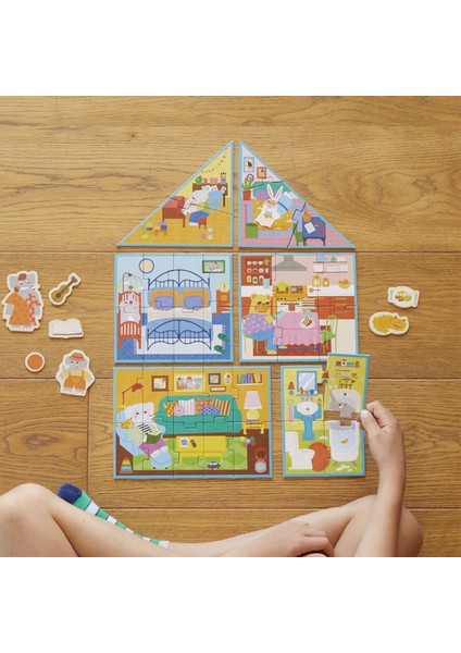 My Dream House: 6 In 1 Puzzle ( 2-3-4-6-8-10 Parça Yapboz) ile Hayalindeki Evi Inşa Et