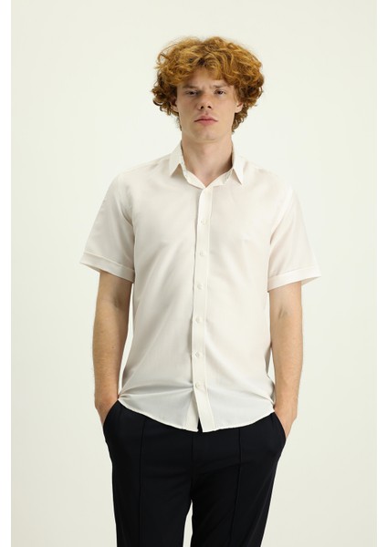 Techno-Line Kısa Kol Slim Fit Gömlek