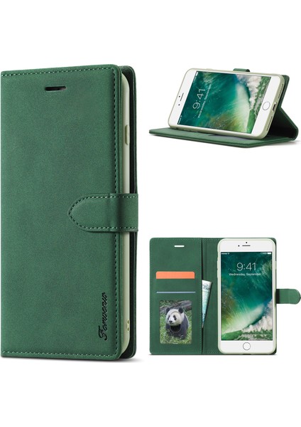 Apple Apple Iphonese-Green Için Deri Cüzdan Stand Kapak Kılıfı (Yurt Dışından)