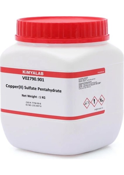 Bakır II Sülfat Pentahidrat - 1 Kg/HDPE Şişe - Cas No : 7758-99-8