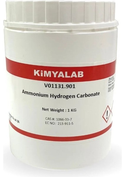 Amonyum Bikarbonat Hidrojen Karbonat - 1 Kg/HDPE Şişe - Cas No : 1066-33-7
