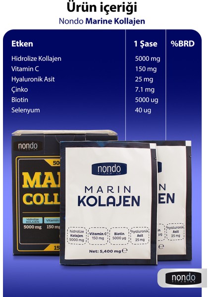 Marine Kolajen Collagen 15 Saşe