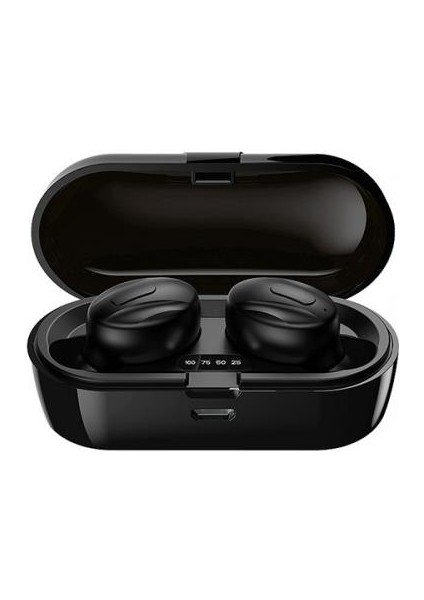 Bluetooth Vers.5.0 Dijital Ekranlı Şarj Kutulu Bluetooth Kulaklık Suya Dayanıklı Dokunmatik
