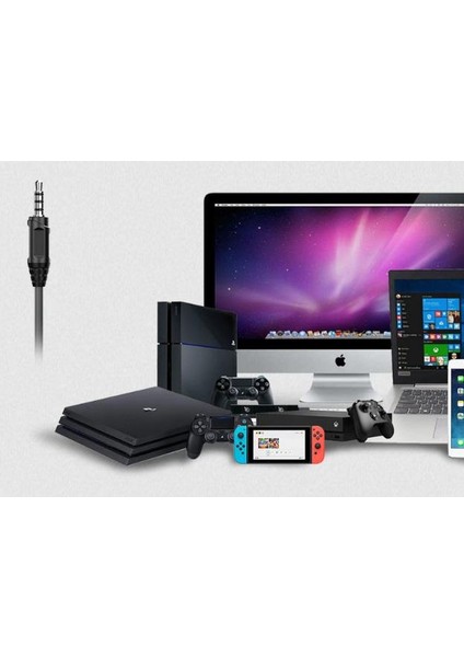 Profesyonel Kafaüstü Kulaklık 3.5mm Oyuncu Kulaklığı Telefon Pc Ps4 Ps5 Kulaklık Gaming Kulaklık