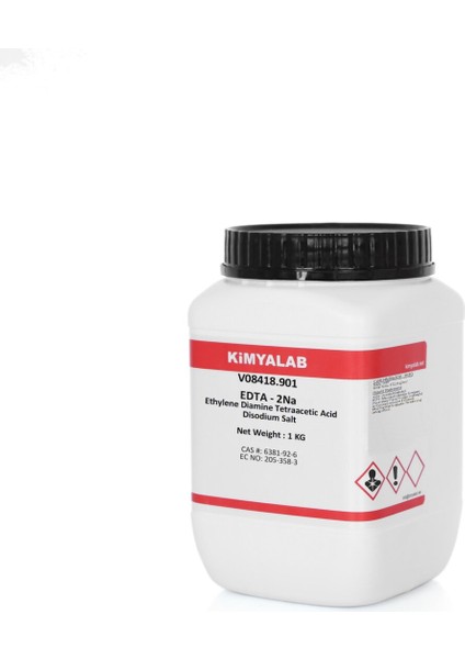 EDTA-2NA Titriplex III - 1 Kg/HDPE Şişe - Cas No : 6381-92-6