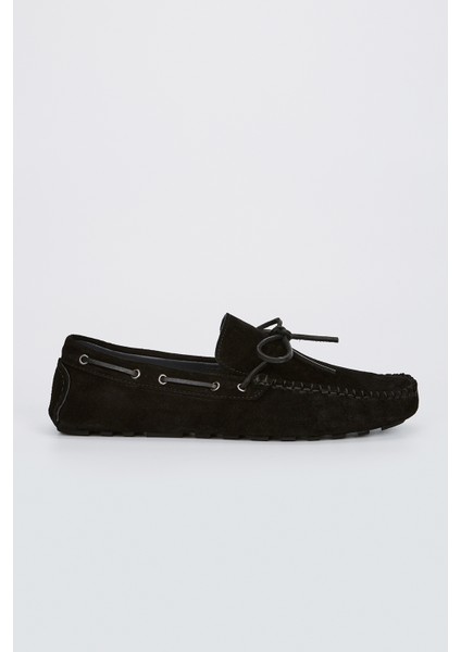 Rachele Erkek Siyah Süet Deri Loafer Ayakkabı 355 13661 Erk Ayk Y23