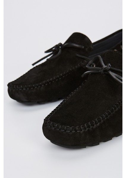 Rachele Erkek Siyah Süet Deri Loafer Ayakkabı 355 13661 Erk Ayk Y23 modelleri