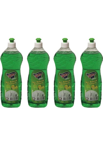 Limon Kokulu Sıvı Bulaşık Deterjanı 750 Ml. x 4 Adet