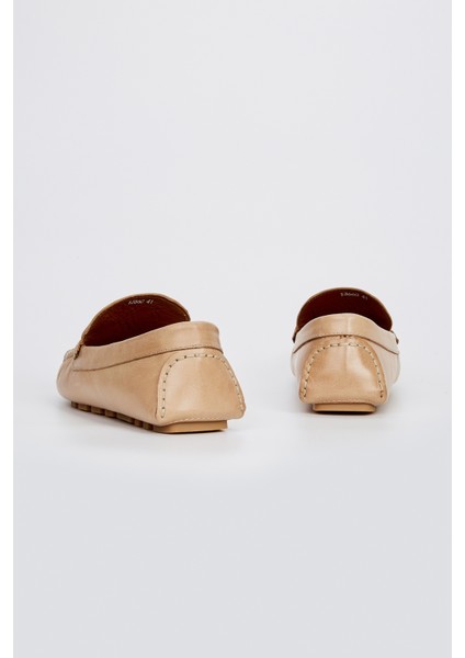 Astro Erkek Bej Deri Loafer Ayakkabı 355 13660 Erk Ayk Y23 modelleri