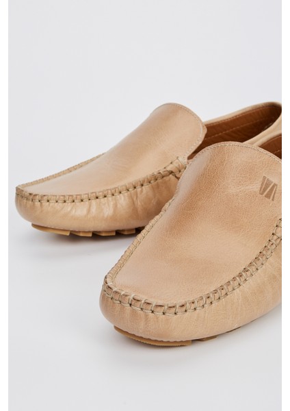 Astro Erkek Bej Deri Loafer Ayakkabı 355 13660 Erk Ayk Y23 fırsatları