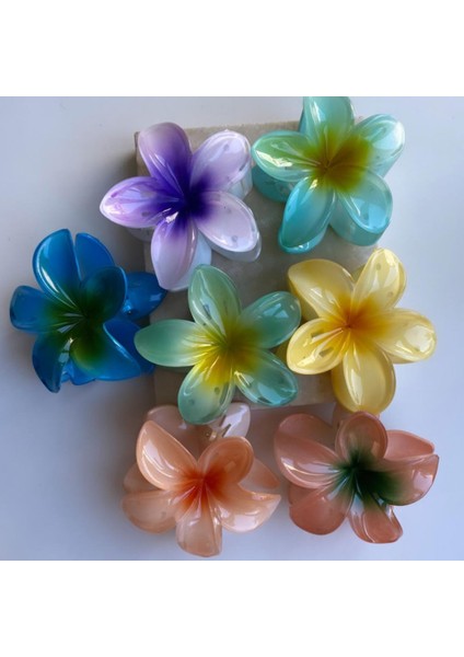 Lotus Mandal Saç Tokası 7 Adet Akrilik Parlak modelleri