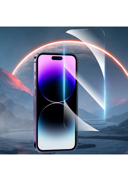 iPhone 14 Pro Uyumlu Youngkit Antistatik ve Antidust Kolay Uygulama Aparatlı Cam Ekran Koruyucu