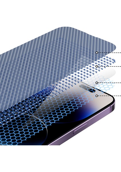 iPhone 14 Pro Uyumlu Youngkit Antistatik ve Antidust Kolay Uygulama Aparatlı Cam Ekran Koruyucu
