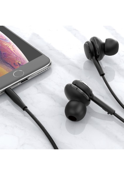 Hi-Fi Ses Kaliteli 3.5mm Kulakiçi Kulaklık Wiwu EB310 Siyah