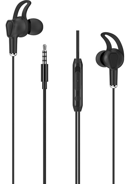 3.5mm Kulakiçi Kulaklık Wiwu EB309 Hi-Fi Ses Kaliteli Siyah