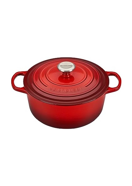 Le Creuset Dökme Demir Saplı Tencere 26 cm + Dökme Demir Izgara Tavası Kare 26 cm