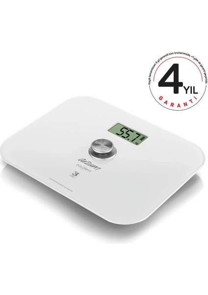 AR5034 Colorfit Çevre Dostu Beyaz Cam Dijital Baskül