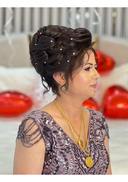 Saç Pırlantası (Saç Taşı) - 6mm Renkli Kendinden Yapışkanlı Saç Taşı (504 Adetli)