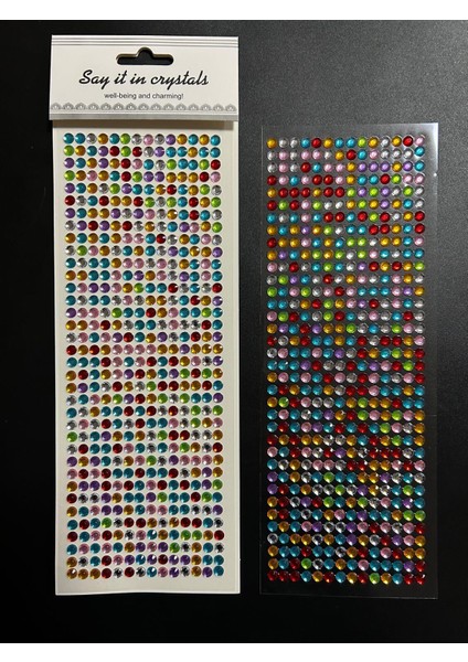 Saç Pırlantası (Saç Taşı) - 6mm Renkli Kendinden Yapışkanlı Saç Taşı (504 Adetli) indirimleri