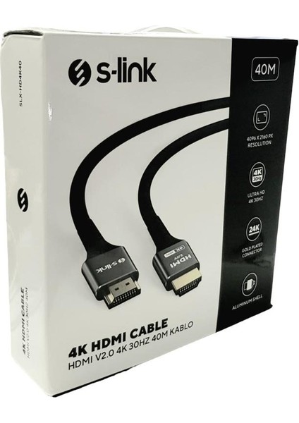 4K 40MT HDMI Kablo V2.0 30HZ SLX-HD4K40