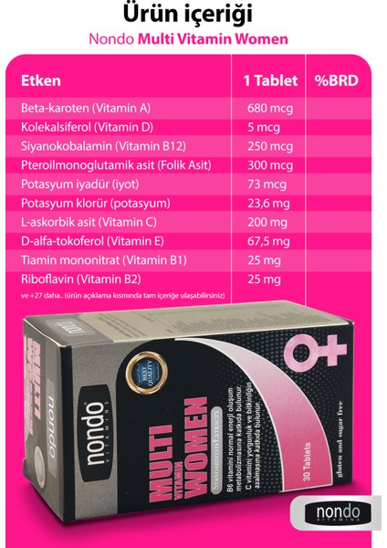 Multivitamin Women 30 Tablet