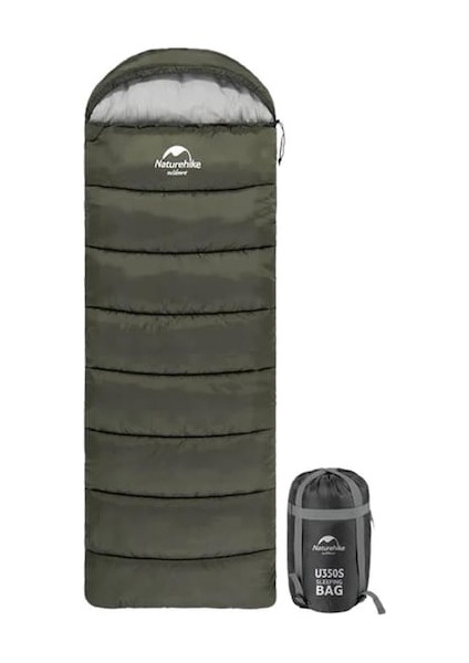 U350 Zarf Tarzı Kapüşonlu Uyku Tulumu -13°c Left