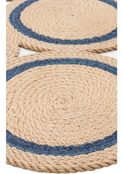 Patna Ptn 01 Natural Navy Jüt ve Hasır Görünümlü Hav ve Toz Vermez Örgü Halı modelleri