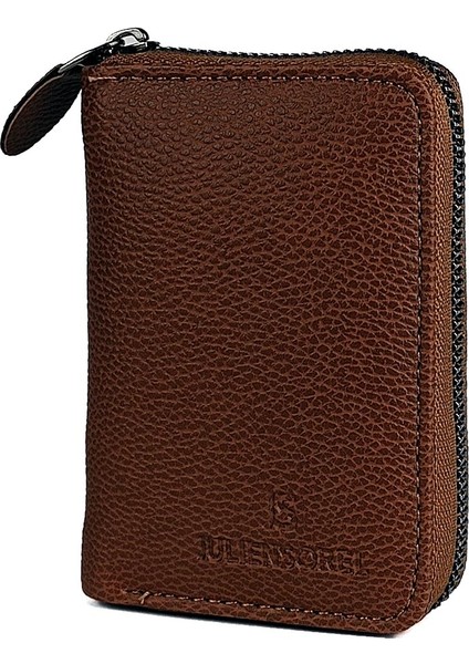 BN89 Suni Deri Erkek Cüzdan Fermuarlı 15 Kartlık Kağıt Para Bölmeli Pencereli fırsatları