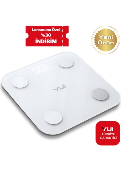 KB12 Plus Şarjlı Yağ Ölçer Fonksiyonlu Akıllı Bluetooth Tartı Baskül