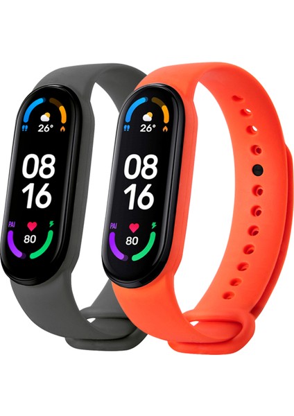 Xiaomi Mi Band 5 ve Mi Band 6 Uyumlu Yüksek Kalite Silikon Kordon