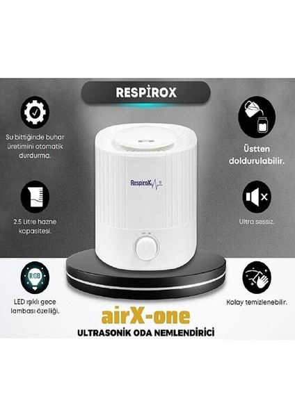 Aırx-One Ultrasonik Oda Nemlendirici (Led Işıklı Oda Lambası - 7 Renk)