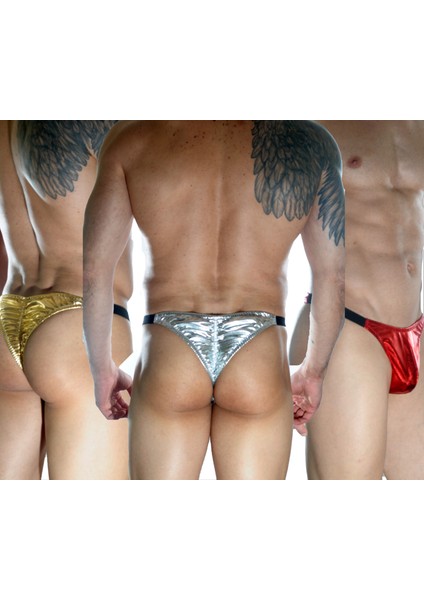 Erkek 3 Lü Lame Arkası Büzgülü Slip