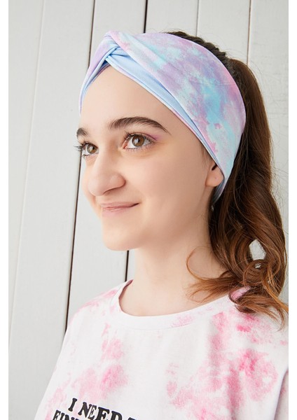 Batik Aqua Çocuk Genç Bandana Saç Bandı Ekstra Yumuşak Esnek Doğal %100 Pamuklu Penye