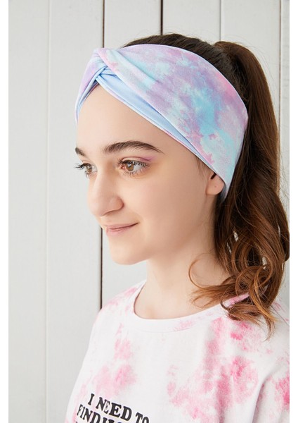 Batik Aqua Çocuk Genç Bandana Saç Bandı Ekstra Yumuşak Esnek Doğal %100 Pamuklu Penye