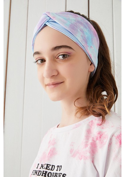 Batik Aqua Çocuk Genç Bandana Saç Bandı Ekstra Yumuşak Esnek Doğal %100 Pamuklu Penye