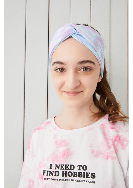 Batik Aqua Çocuk Genç Bandana Saç Bandı Ekstra Yumuşak Esnek Doğal %100 Pamuklu Penye