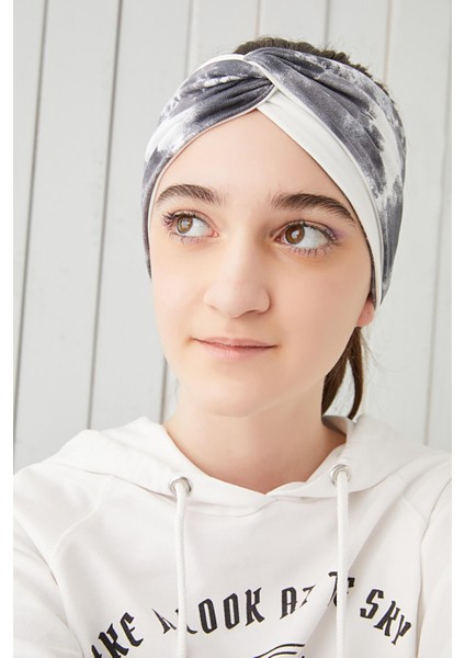 Batik Beyaz Çocuk Genç Bandana Saç Bandı Ekstra Yumuşak Esnek Doğal %100 Pamuklu Penye