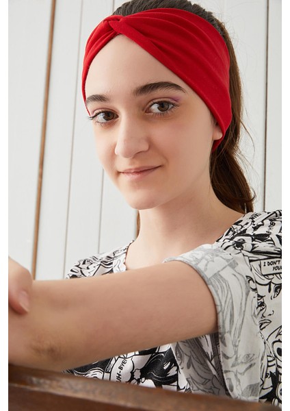 Kırmızı Çocuk Genç Bandana Saç Bandı Ekstra Yumuşak Esnek Doğal %100 Pamuklu Penye fiyatları